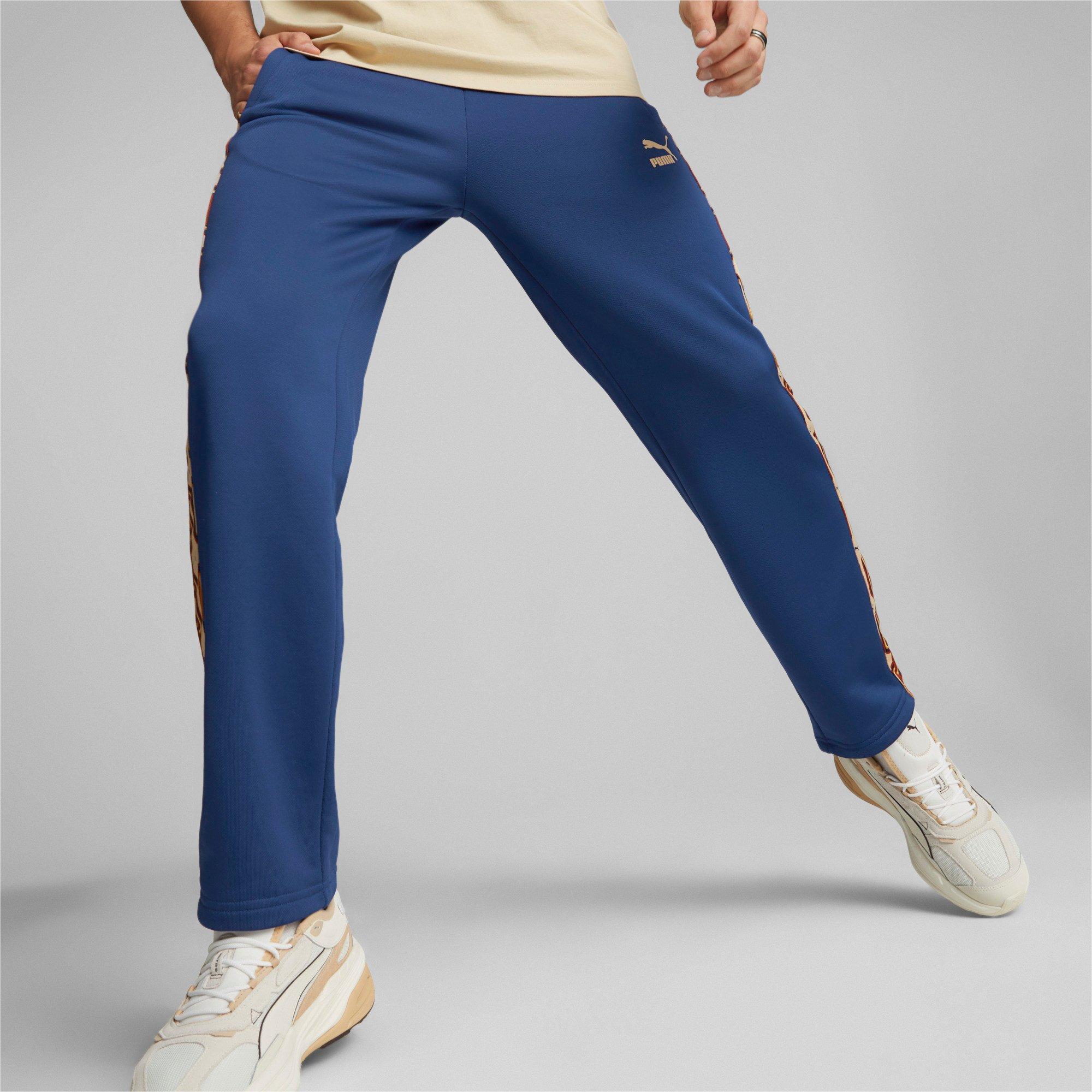 Blue puma clearance tracksuit bottoms